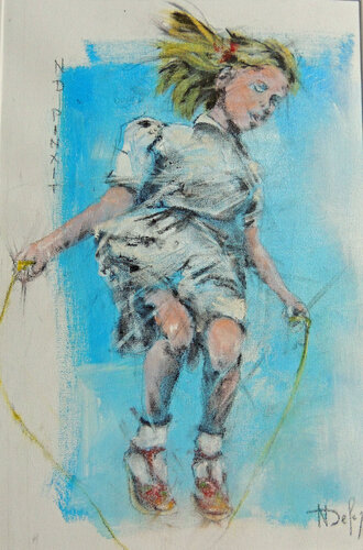 La corde à sauter di Nadine Defer, Altri media in vendita su Singulart