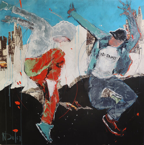 Et si NEW YORK m’était conté … di Nadine Defer, Pittura in vendita su Singulart