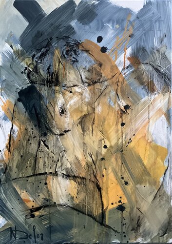 Et le temps s’arrête ! van Nadine Defer, Schilderij te koop op Singulart