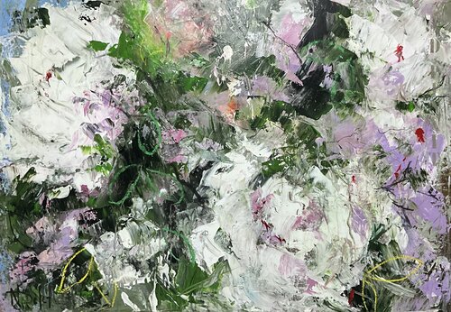Jardin en suspens di Nadine Defer, Pittura in vendita su Singulart
