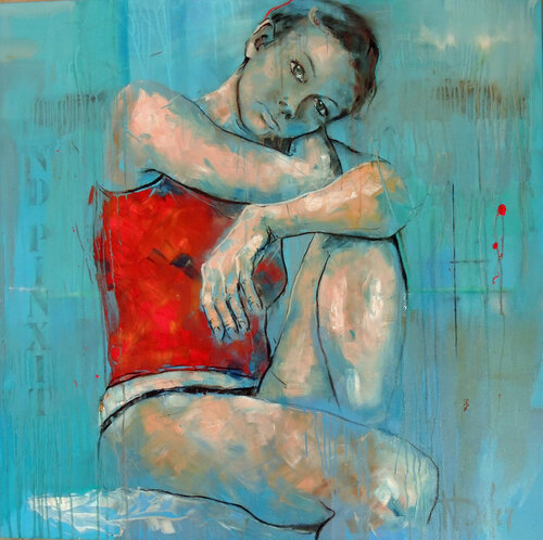 CARACO ROUGE di Nadine Defer, Pittura in vendita su Singulart