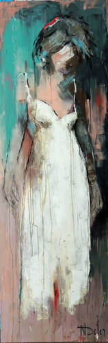 ROBE BLANCHE di Nadine Defer, Pittura in vendita su Singulart