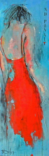 ROBE ROUGE di Nadine Defer, Pittura in vendita su Singulart
