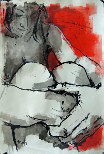 Pose 2 by Nadine Defer, 종이 for Sale on Singulart