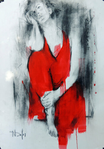 Pose 10 van Nadine Defer, Werk op papier te koop op Singulart