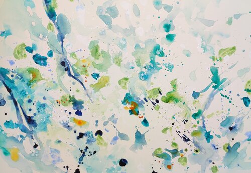 Silencios entre aguas transparentes I van Laura Alonso, Schilderij te koop op Singulart