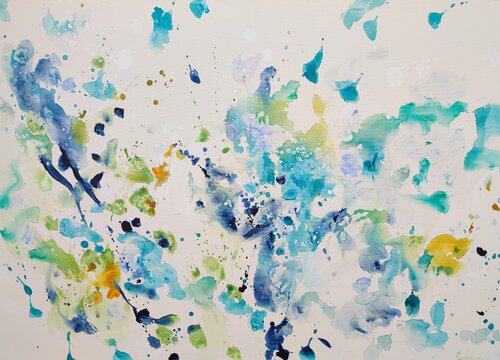 Silencios entre aguas transparentes II van Laura Alonso, Schilderij te koop op Singulart