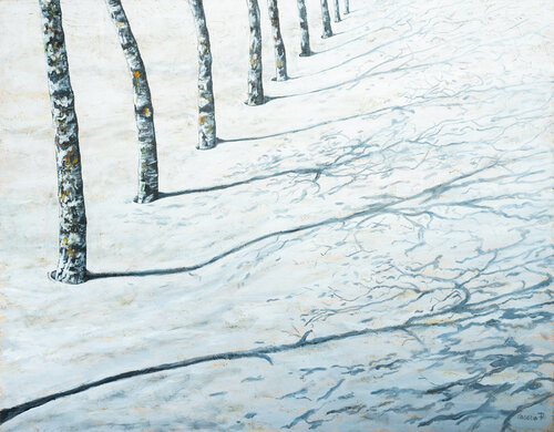 Ombre nella neve van Piero Casarin, Schilderij te koop op Singulart
