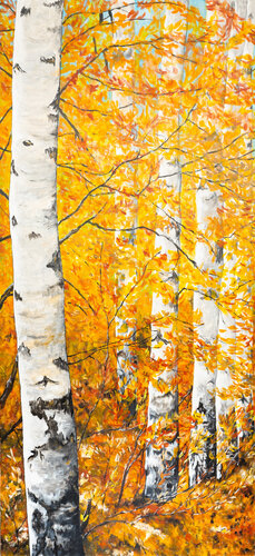 Betulle dorate par Piero Casarin, Peinture en vente sur Singulart