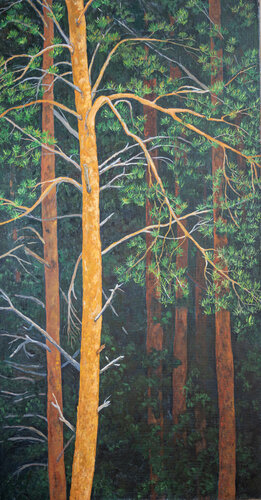 Larici rossi by Piero Casarin, 油畫 for Sale on Singulart