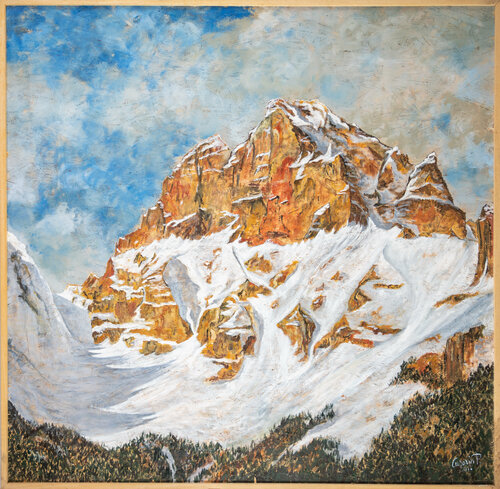 Croda Rossa d'Ampezzo by Piero Casarin, 油畫 for Sale on Singulart