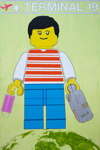 2020 Il Mondo non si Ferma van Piero Casarin, Schilderij te koop op Singulart