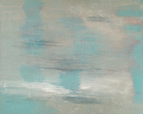 das Wasser fliesst immer weiter und kommt an Ziel di Per Gulden, Pittura in vendita su Singulart