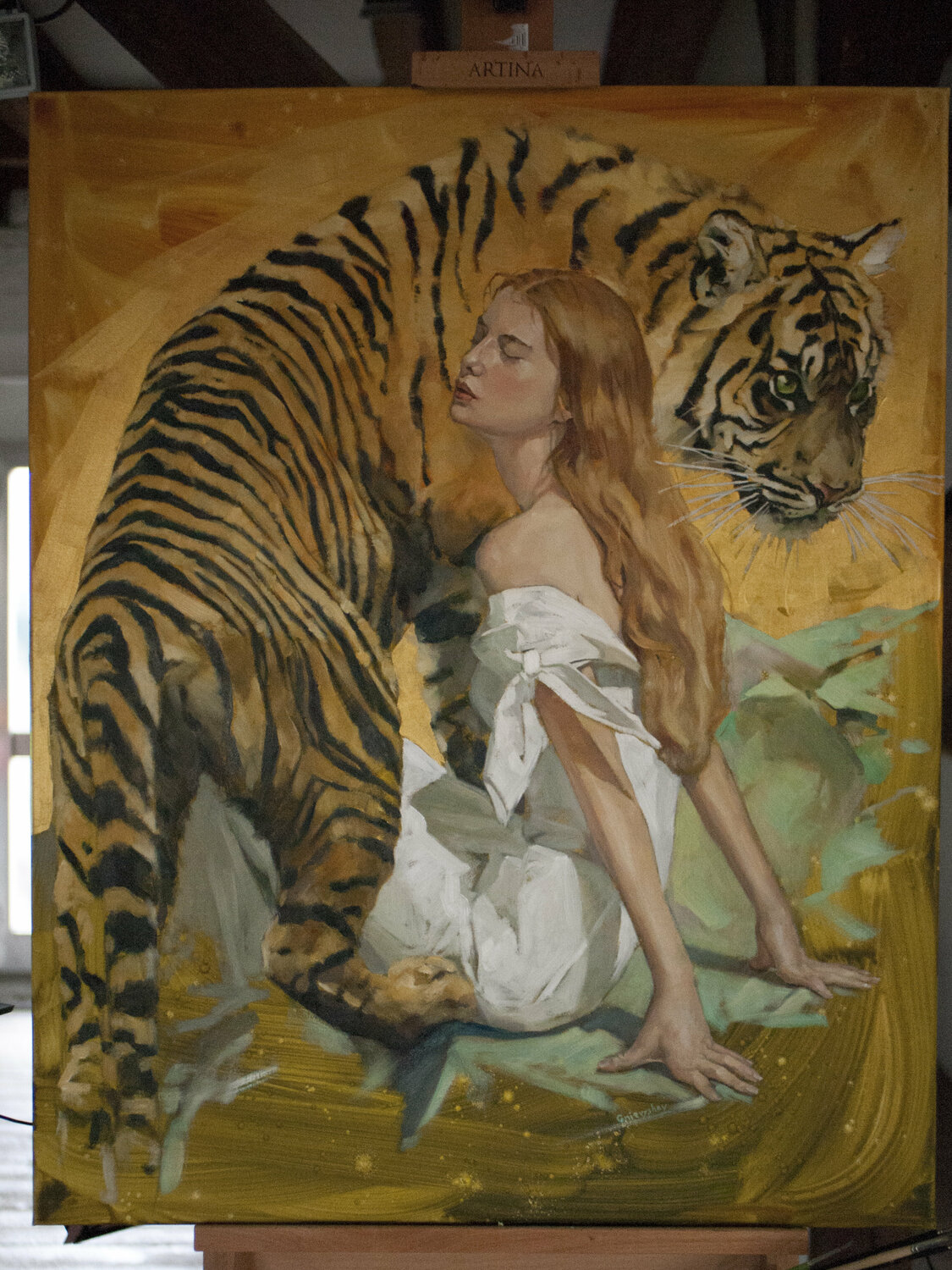 Artemis door Oleksii Gnievyshev (2020) : Schilderij Acryl, Olie op Canvas -  Singulart, image size:1125x1500