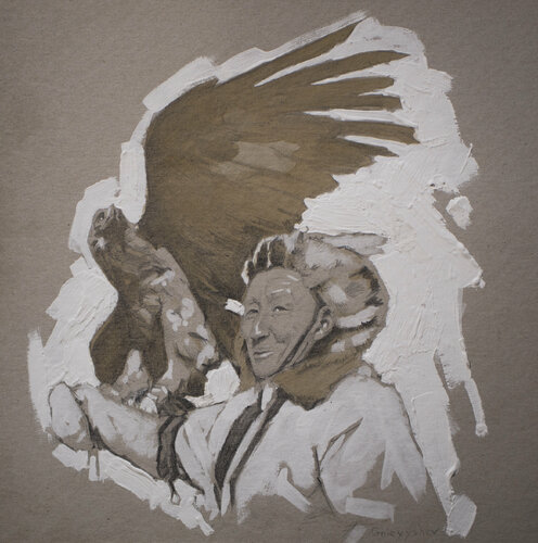 Porträt mit dem Adler Oleksii Gnievyshev