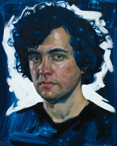 blaues Porträt par Oleksii Gnievyshev, Peinture en vente sur Singulart