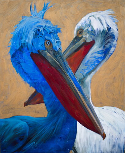 Der Blaue Pelikan di Oleksii Gnievyshev, Pittura in vendita su Singulart