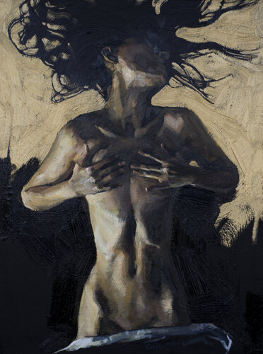 Schwarz und Gold par Oleksii Gnievyshev, Peinture en vente sur Singulart