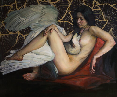 Leda and the Swan par Oleksii Gnievyshev, Peinture en vente sur Singulart