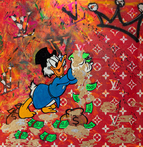 Tio Gilito - Louis Vuitton Edition par JoGis Art, Peinture en vente sur Singulart