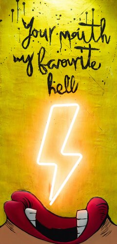 Your Mouth My Favourite Hell par JoGis Art, Peinture en vente sur Singulart