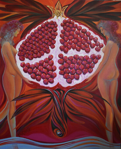 ...and God created Pomegranate von Yüksel Hassan, Malerei kaufen auf Singulart