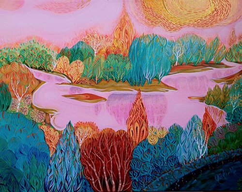 Saugeen In The Pink van Yüksel Hassan, Schilderij te koop op Singulart