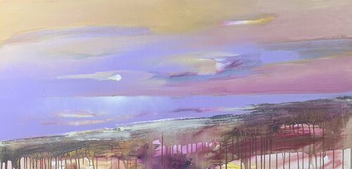 Violet sunset di Yaroslav Yasenev, Pittura in vendita su Singulart