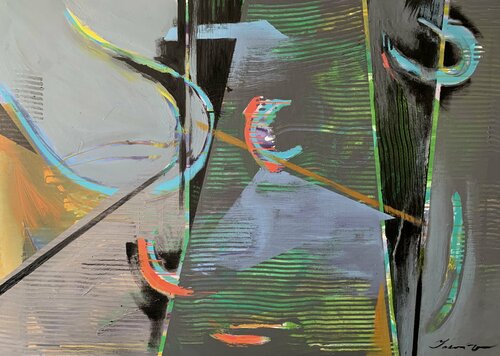 Space abstract 2 van Yaroslav Yasenev, Schilderij te koop op Singulart