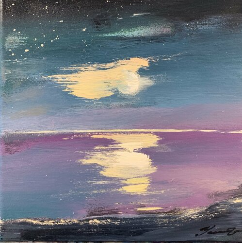 Night sky von Yaroslav Yasenev, Malerei kaufen auf Singulart