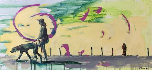 Green street di Yaroslav Yasenev, Pittura in vendita su Singulart