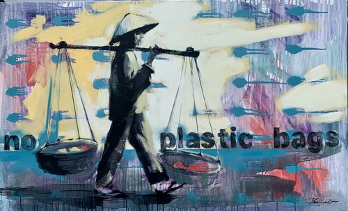 BIGBig artwork XXL - " Fruits" - Pop Art - Concept Art - Urban - Street Art di Yaroslav Yasenev, Pittura in vendita su Singulart
