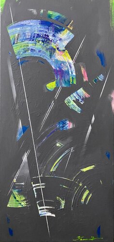 XXL Big Abstract - "Rain'' - Abstract - Bright abstraction - Expressive abstraction di Yaroslav Yasenev, Pittura in vendita su Singulart