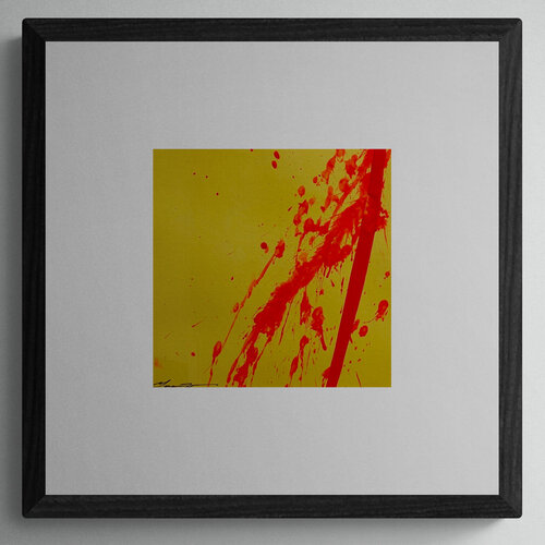 "Pink mood" - Abstract - Bright abstraction - Expressive abstraction - Framed abstract - Yellow&Pink Yaroslav Yasenev