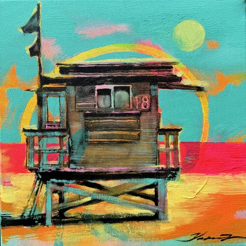 Turquoise sky van Yaroslav Yasenev, Schilderij te koop op Singulart