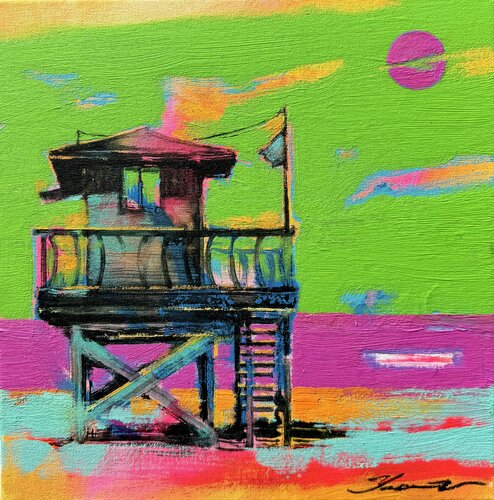 Purple moon van Yaroslav Yasenev, Schilderij te koop op Singulart