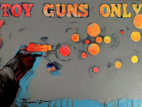 Toy guns only 5 van Yaroslav Yasenev, Schilderij te koop op Singulart
