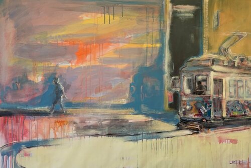 Lisbon tram von Yaroslav Yasenev, Malerei kaufen auf Singulart