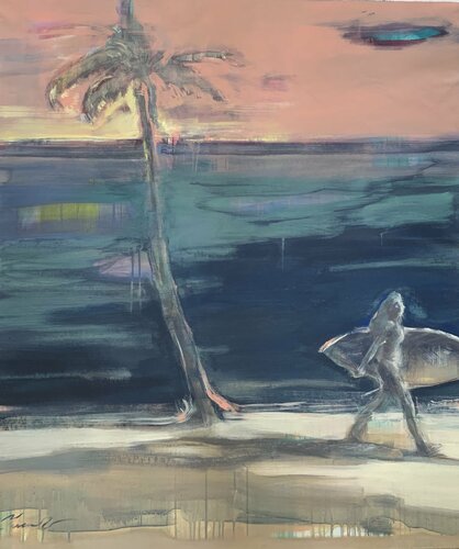 Surfing evening von Yaroslav Yasenev, Malerei kaufen auf Singulart