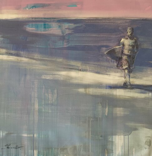 Surfing sunset von Yaroslav Yasenev, Malerei kaufen auf Singulart