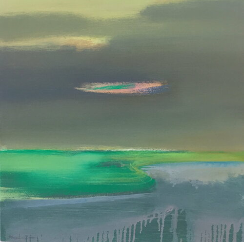 Green sky di Yaroslav Yasenev, Pittura in vendita su Singulart