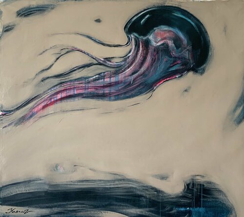 Jellyfish by Yaroslav Yasenev, 油畫 for Sale on Singulart
