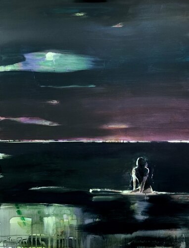 Moonlight surfing von Yaroslav Yasenev, Malerei kaufen auf Singulart