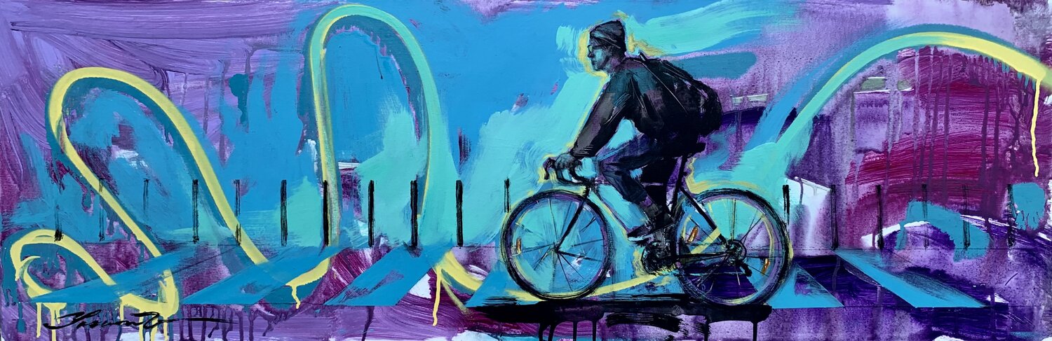 Purple horizontal painting 