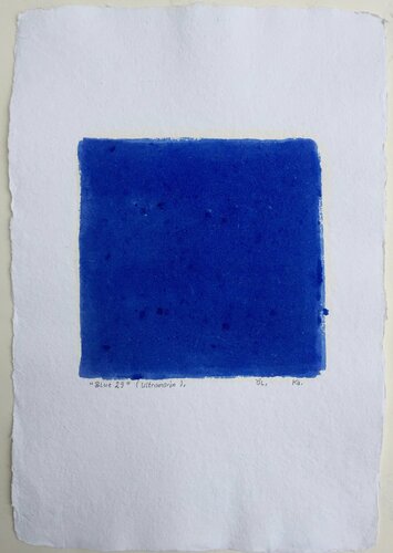 Ultramarine blue, Yves Klein blue, monochrome painting di Thomas Peter Kausel, Pittura in vendita su Singulart