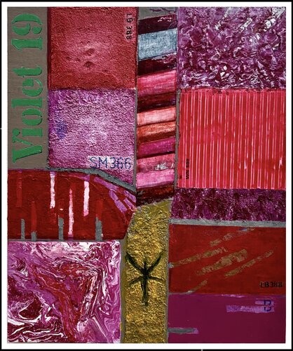 Glücksfelder. Blick aus dem Flugzeug. Energie für jeden Tag. by Thomas Peter Kausel, Painting for Sale on Singulart