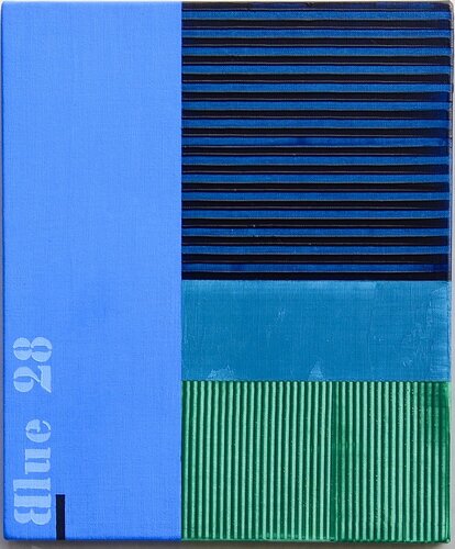 Farbfeldmalerei blau by Thomas Peter Kausel, Painting for Sale on Singulart