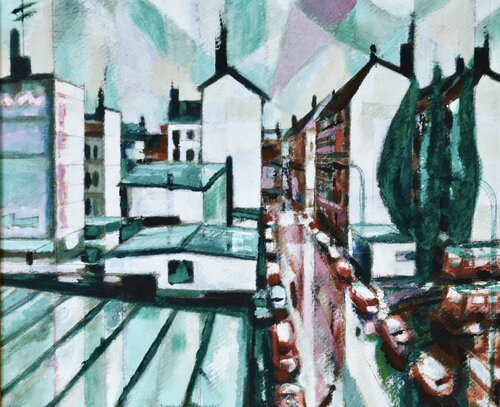 Reise nach Hamburg van Thomas Peter Kausel, Schilderij te koop op Singulart