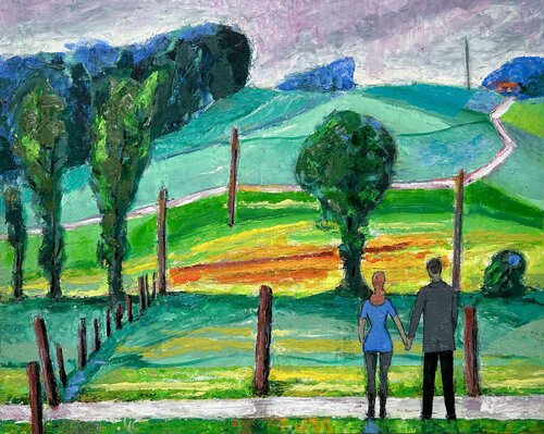 Landschaft in Bayern by Thomas Peter Kausel, Painting for Sale on Singulart
