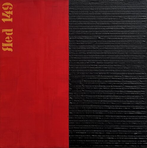 Color field.  Contemporary art. Painting in Red and Black. von Thomas Peter Kausel, Malerei kaufen auf Singulart